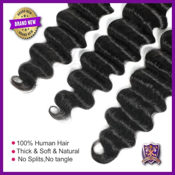Brazilian Virgin Human Hair Extensions 20 22 24 Inch Loose Deep Wave main image 6